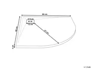 Duschkar PARON 80 x 80 x 3 cm Svart_968649
