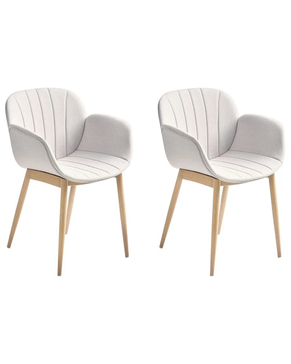 Set of 2 Dining Chairs ALICE Light Grey