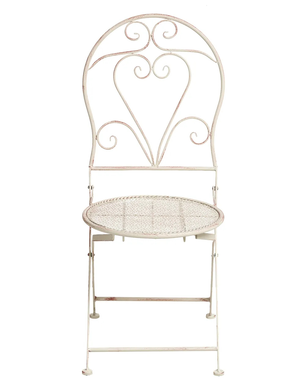 Set of 2 Garden Chairs FOLELLI Folding Metal Light Beige_1002027