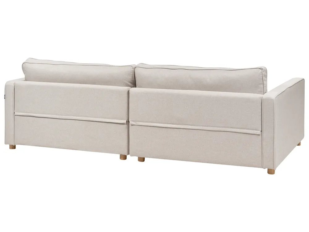 Sofa 3 Seater VINSTRA Fabric Light Beige_929407