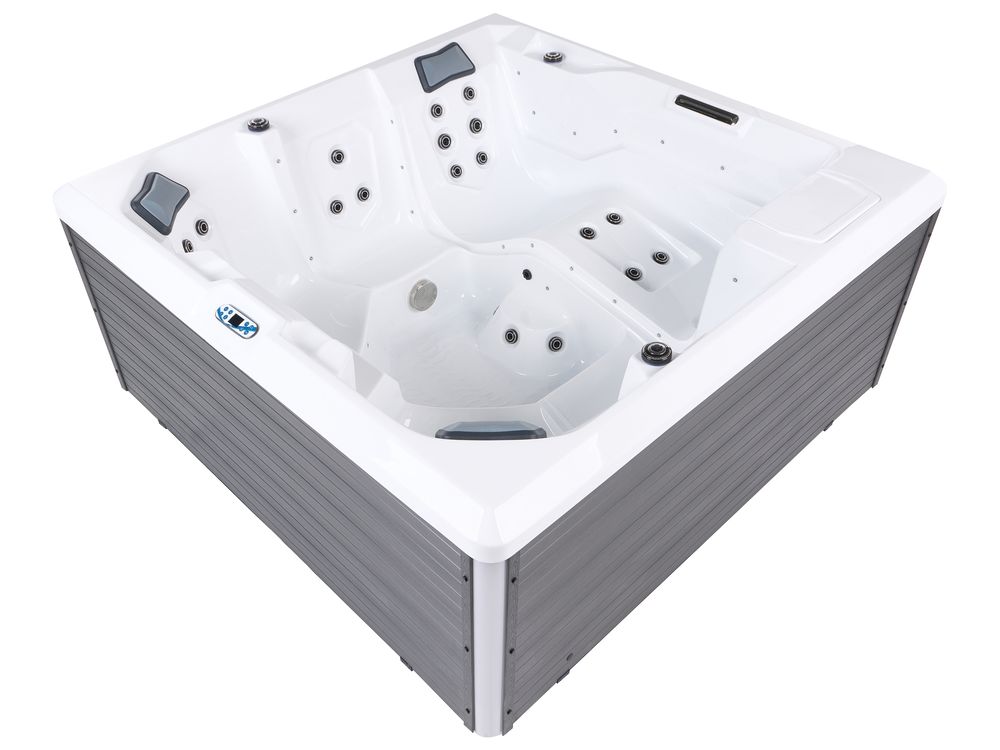 Outdoor Hot Tub with LED OZOGOCHE Grey
