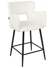 Set med 2 barstolar SANILAC Sammet Vit_912666