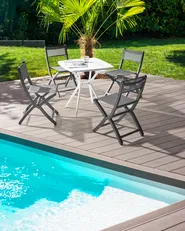 Set of 4 Garden Chairs TALCA Dark Grey_988821