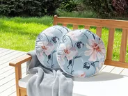 Set of 2 Outdoor Cushions APRICALE Floral Pattern 40 x 40 cm Blue_880935