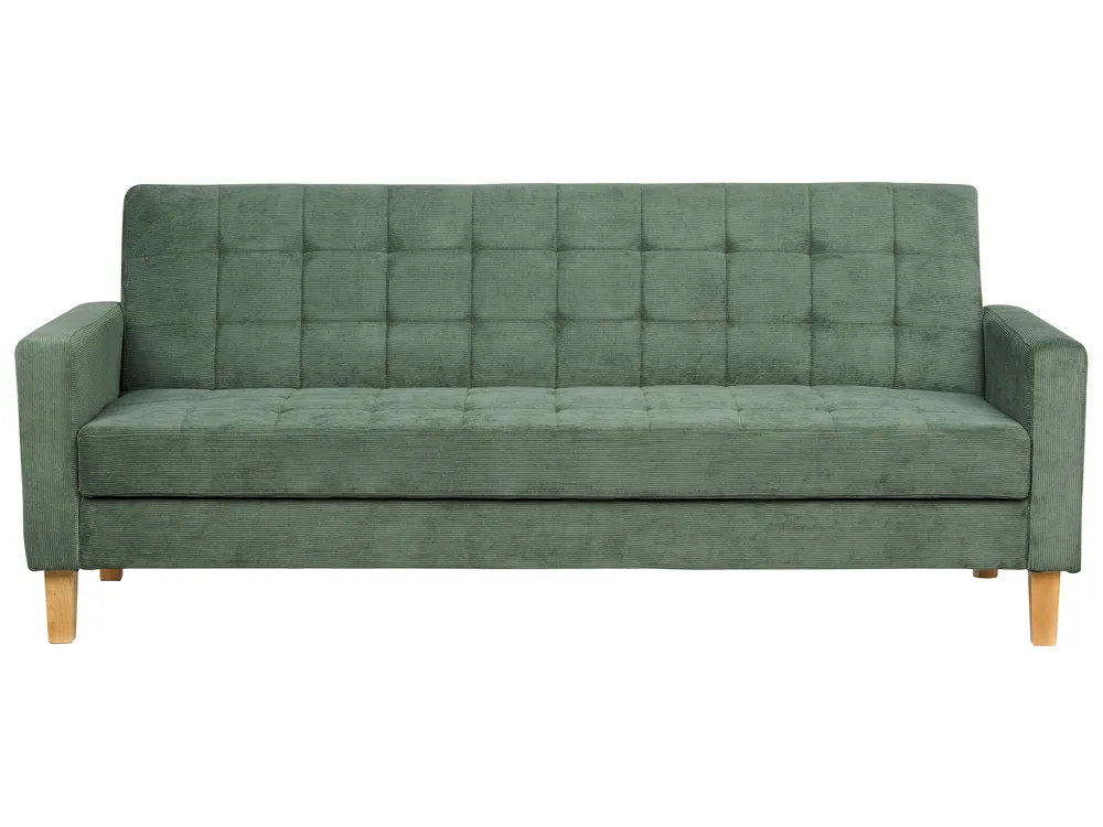 Sofa Bed 3 Seater VEHKOO Fabric Dark Green