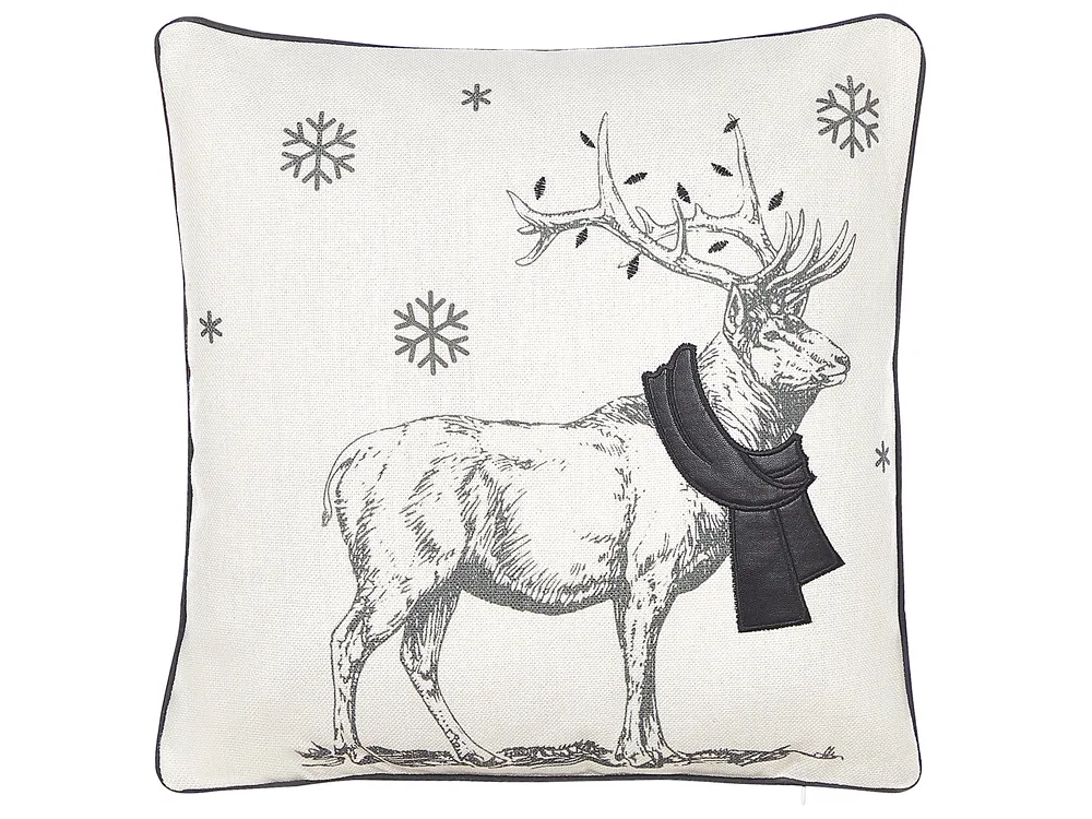 Set of 2 Decorative Cushions SVEN 45 x 45 cm Black Christmas Motif_814106