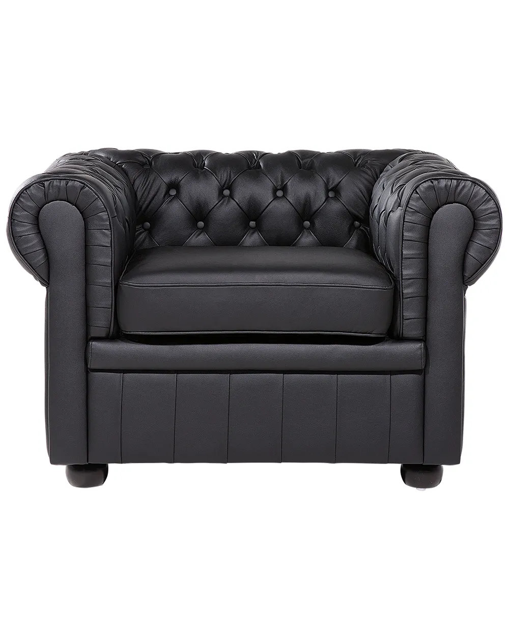 Nojatuoli CHESTERFIELD Nahka Musta_538222
