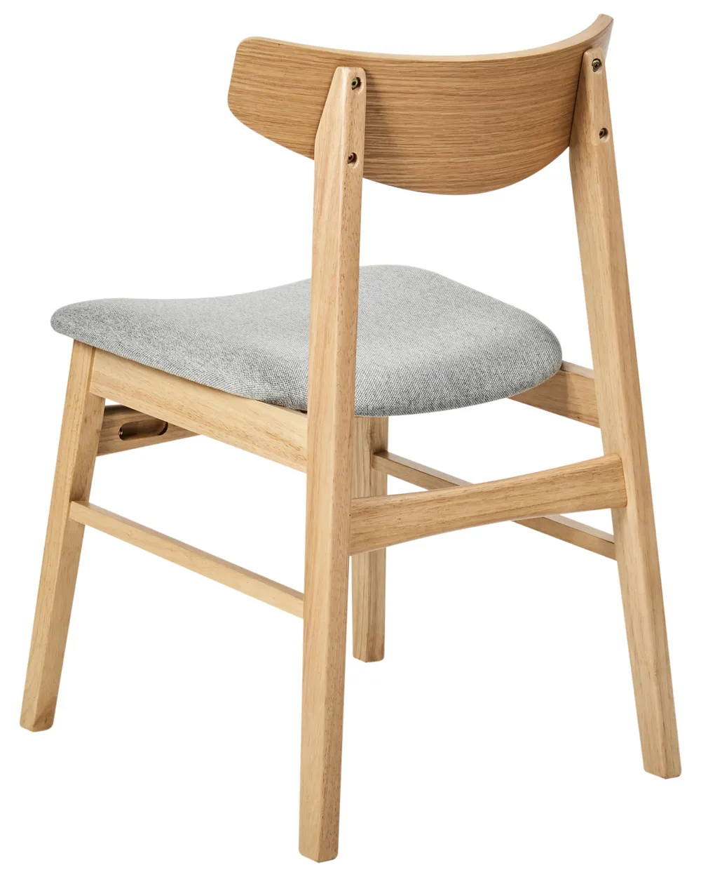 Set of 2 Dining Chairs SMILEY Wood Light Brown/ Grey_952350