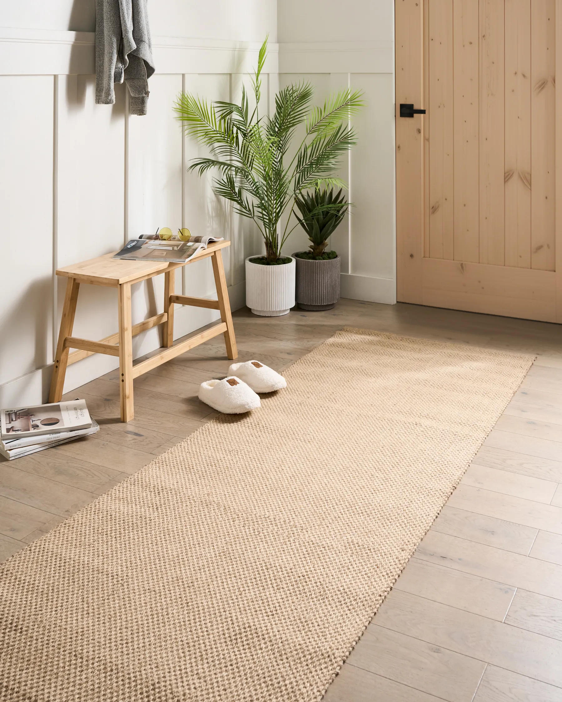 Rug NANDED Light Beige 80 x 300 cm Jute_1039998