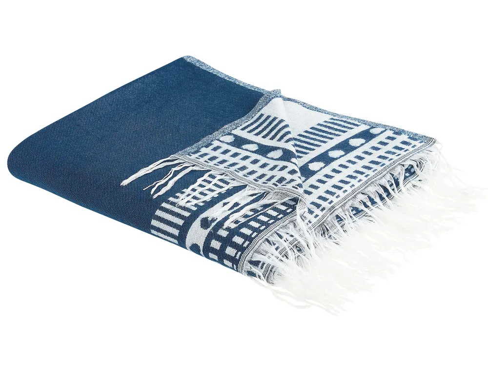Blanket TARLAY Fabric 130 x 170 cm Blue