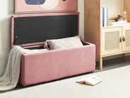 Storage Ottoman OREM Fabric Pink_924277