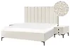 Bedroom Set SEZANNE Boucle Off-White 180 x 200 cm (EU Super King)