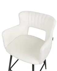 Set med 2 barstolar SANILAC Sammet Vit_912669