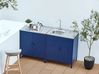 2 Piece Outdoor Kitchen Set with Sink VILAMA Blue Metal