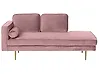 Vänstervänd schäslong MIRAMAS Sammet Rosa