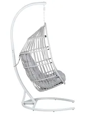 Hanging Chair with Stand SESIA PE Rattan Light Grey_806061