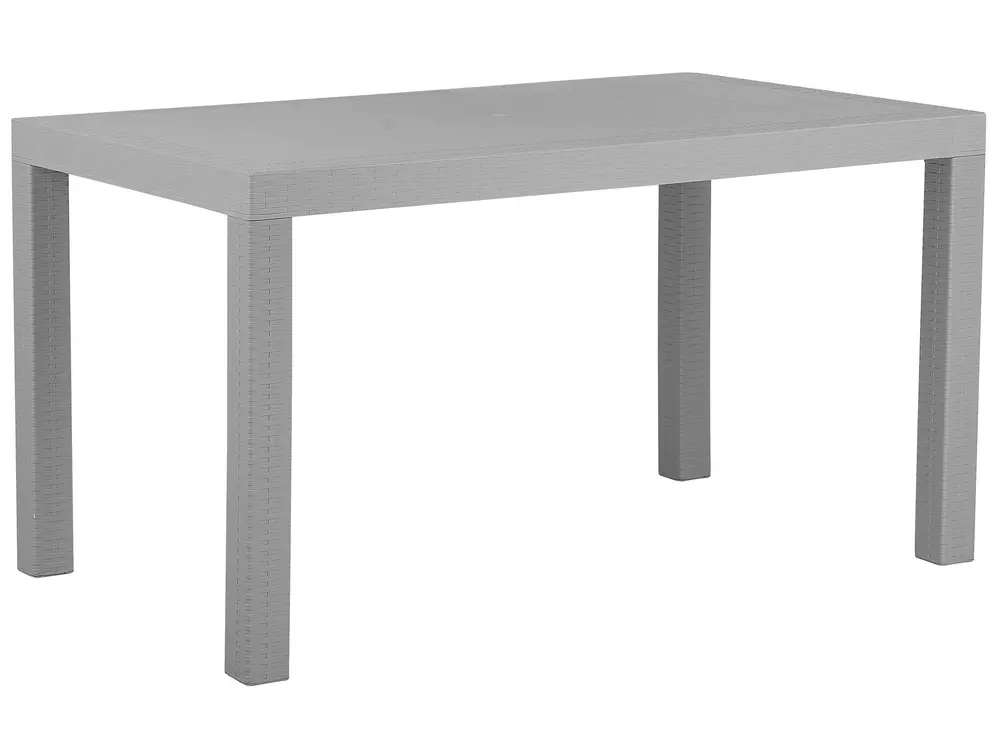 Garden Dining Table FOSSANO 140 cm 80 cm Light Grey