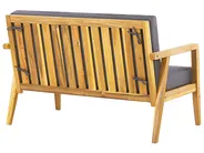 Garden Lounge Set with Table 4 Seater PALLANO Acacia Wood Dark Grey_823324