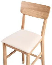 Set med 2 barstolar AMBLER Trä Ljusbrun/ Beige_1010708