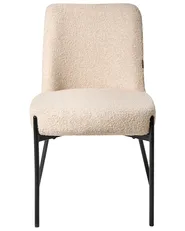 Set med 2 stolar MALIN Bouclé Ljusbeige_987073