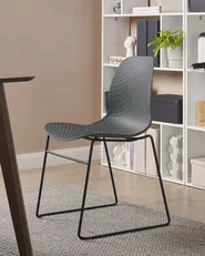 Set of 4 Conference Chairs PANORA Dark Grey_873644