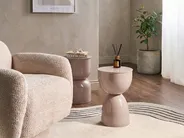 Side Table CANYON Metal Light Beige_1057242
