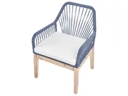 Garden Dining Set 6 Seater OLBIA Navy Blue_1073620