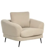 Fåtölj KJAER Bouclé Ljusbeige_1006734