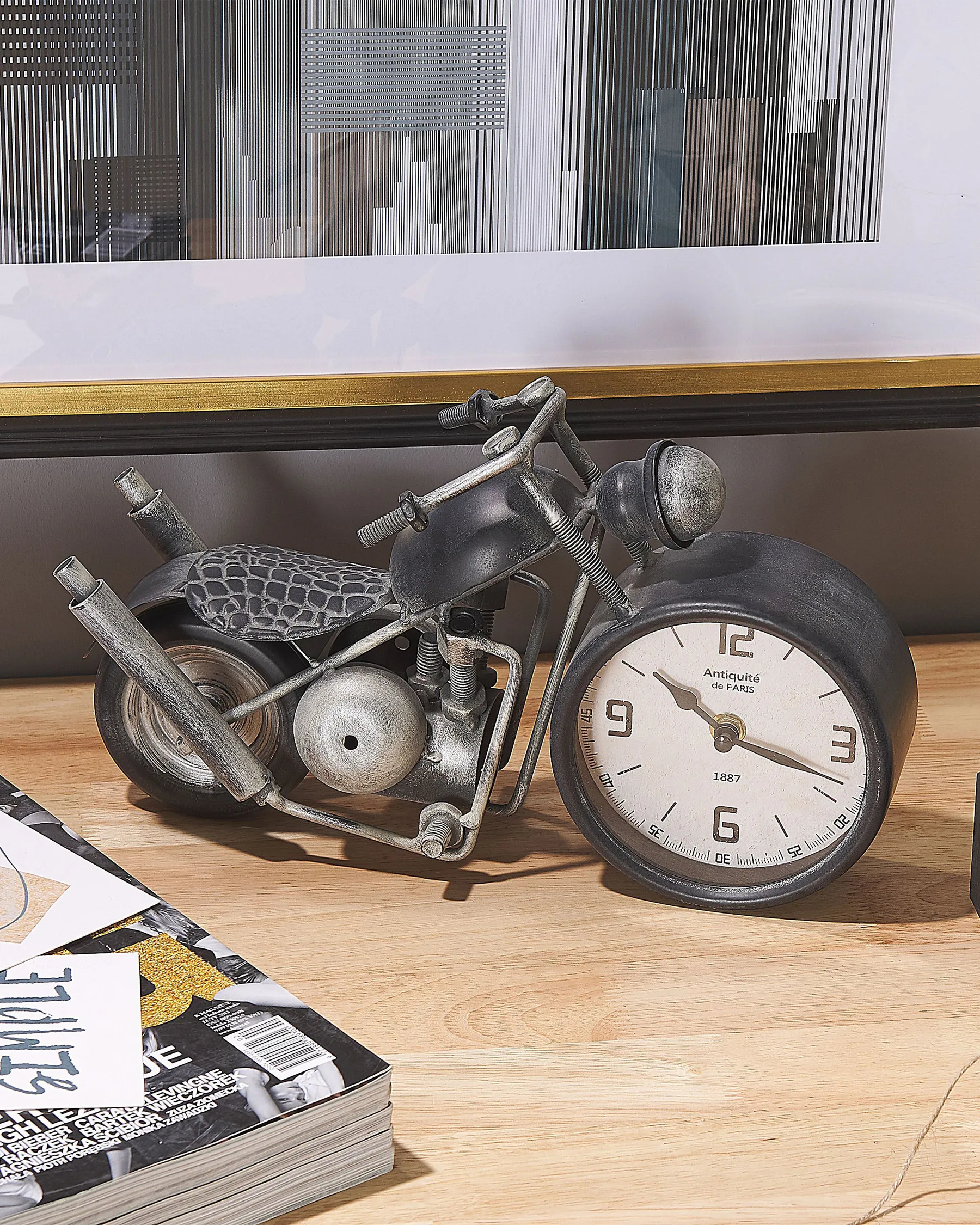 Clock BERNO 30 cm Metal Black_796645