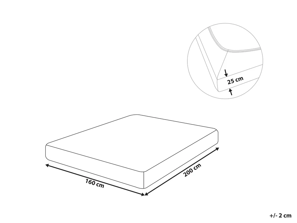 Fitted Sheet HOFUF 160 x 200 cm Cotton Beige_815901