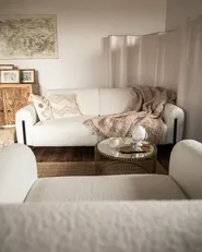 Blanket VELLA Cotton 200 x 220 cm Light Beige_973340