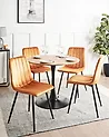 Ruokatuolisetti 4 kpl KALISPELL Sametti Oranssi
