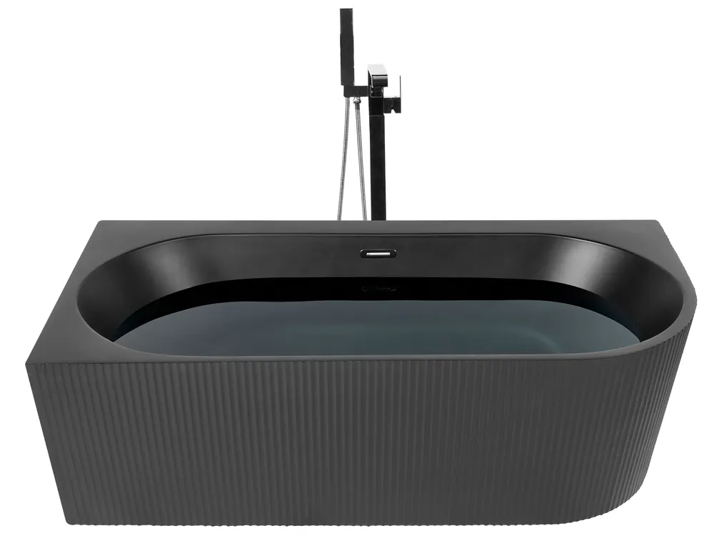 Hörnbadkar GOCTA 1700 x 800 mm Svart Högervänd_885693