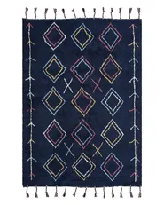 Matto CORUM Musta 140 x 200 cm Puuvilla_839488