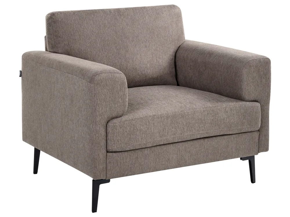 Living Room Set 7 Seater LOUSTO Fabric Brown_1044067