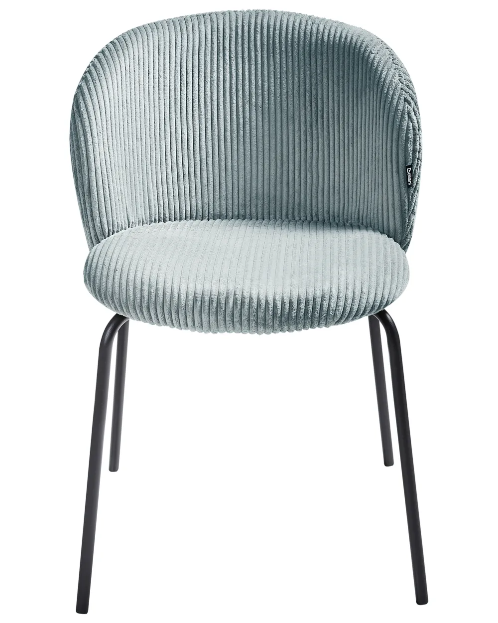 Set of 2 Dining Chairs MILES Corduroy Light Blue_962598