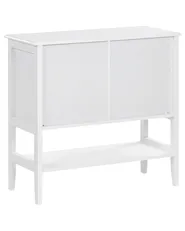 Vitrinskänk i glas med hylla INLET 80 cm Vit_968077