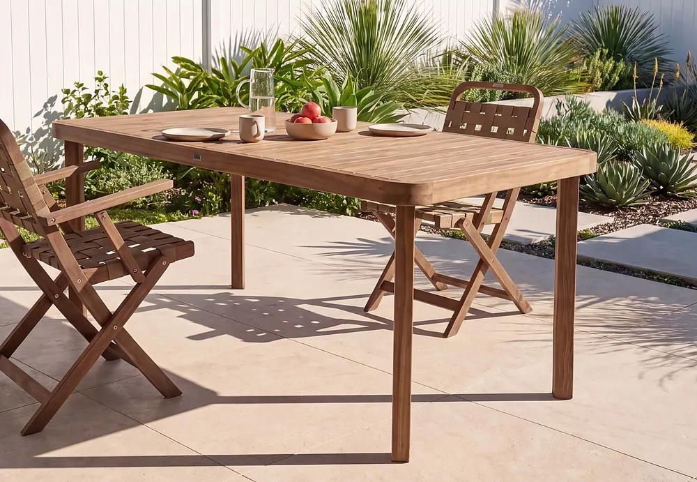 Garden Dining Table RONCELLO 180 cm 90 cm Acacia Wood Brown_1156009