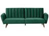 Sofa Bed 3 Seater VIMMERBY Velvet Emerald Green