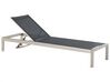 Sun Lounger FOSSATO Reclining Metal Black