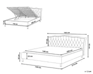 Ottoman Bed METZ Faux Leather White 140 x 200 cm (EU Double)_1078366