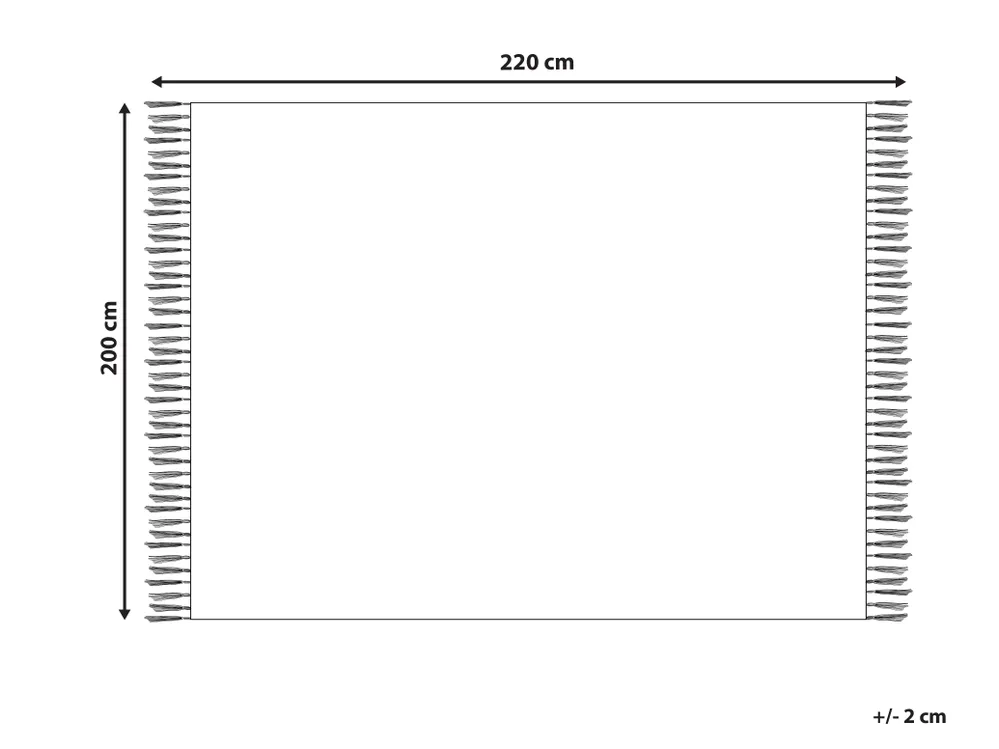 Pläd CHAOHANI 200 x 220 cm Beige_908253
