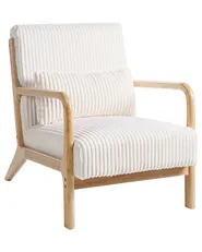 Armchair SORSELE Corduroy White_1019377