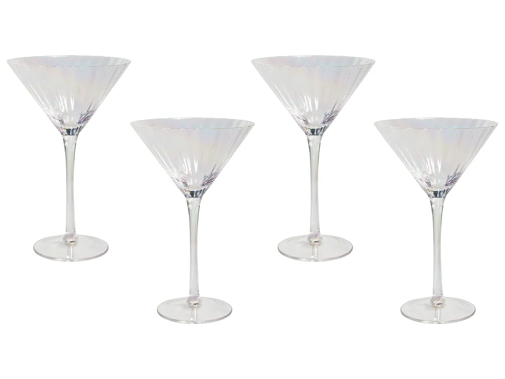 Set of 4 Martini Glasses MORGANITE 220 ml Transparent