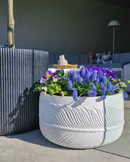 Plant Pot FTERO 43 cm Off-White_982475