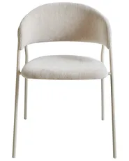 Set med 2 matstolar ALANSON Chenille Ljusbeige_968336