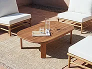 Garden Coffee Table TALSANO 120 cm 80 cm Acacia Wood Brown_1154680