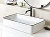 Pesuallas tason päälle XERT 61 x 35 cm Keramiikka Valkoinen