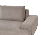 Corner Sofa 4 Seater MARIFERD Fabric Light Brown Left Hand_903247