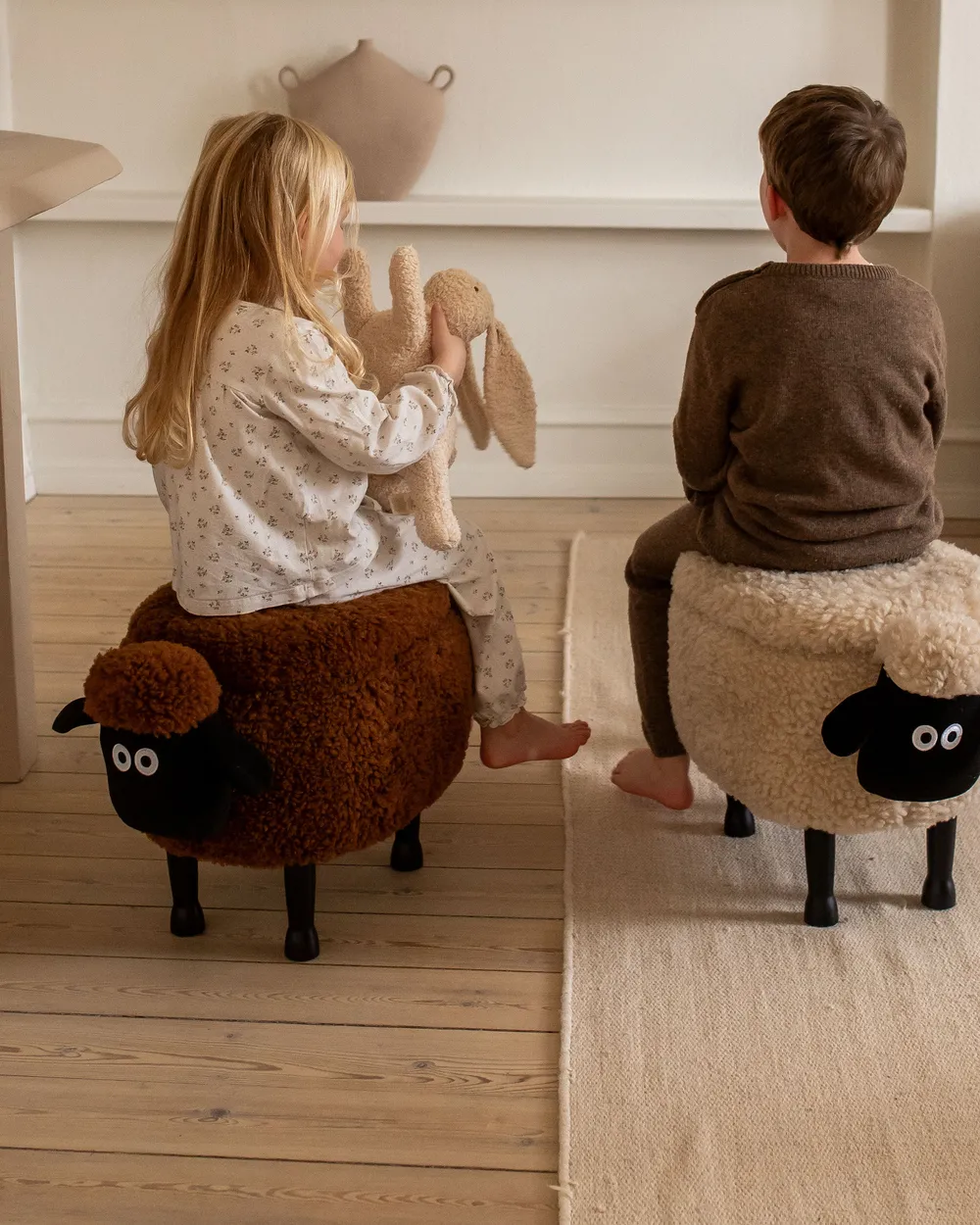 Eläinjakkara säilytystilalla SHEEP Lammas Kangas Ruskea_953674